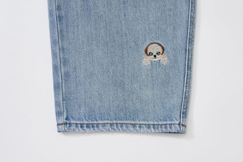 PUPPY EMBROIDERED CURVED DENIM code 26225