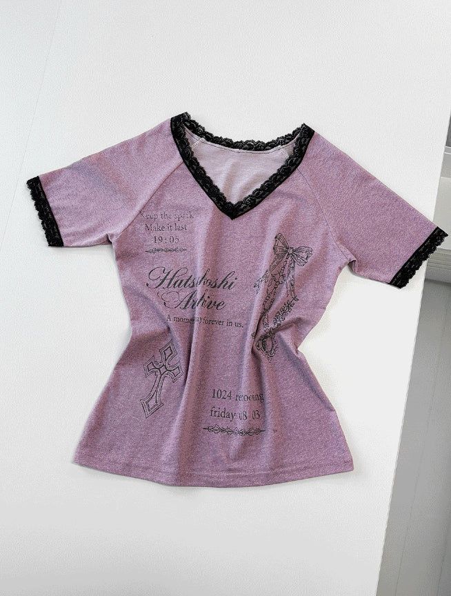 Epilogue Lace Slim Tee