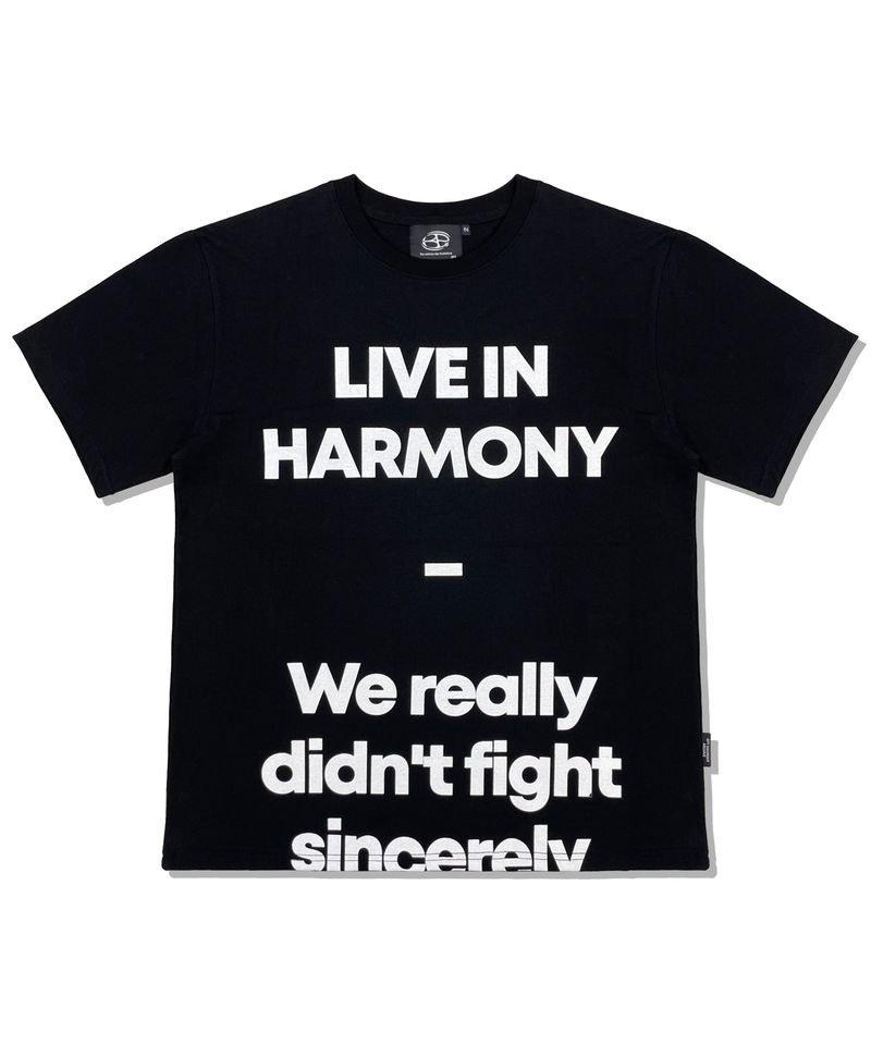 LIVE IN HARMONY TEE BLACK
