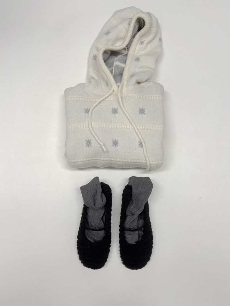 Snow Loose Fit Hooded Knit