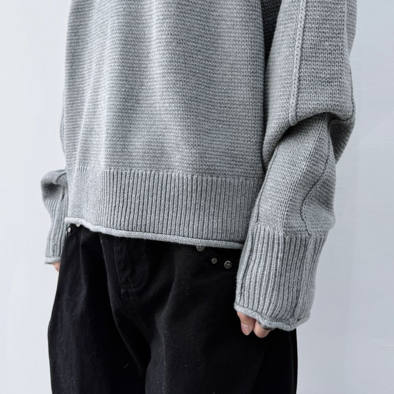 Wide Fit Drop-Shoulder Knit Top