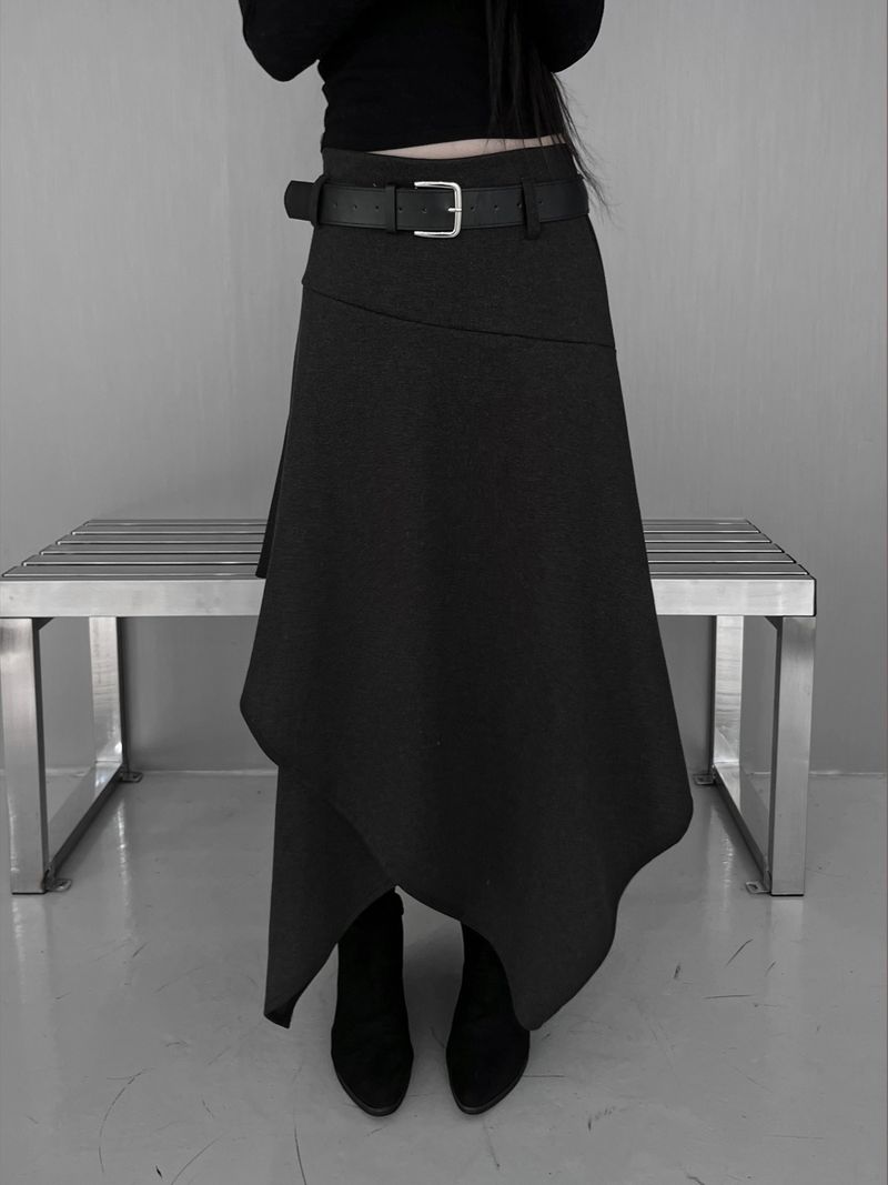 URBAN UNIQUE（アーバンユニーク）の「[set] belt shadow wrap skirt (2color)（Skirts）」