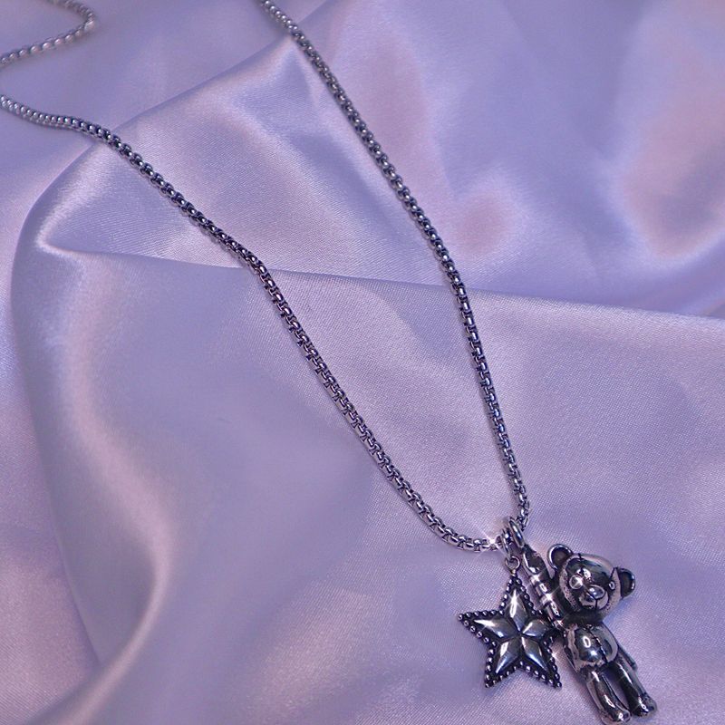 Teddy Bear Star Necklace