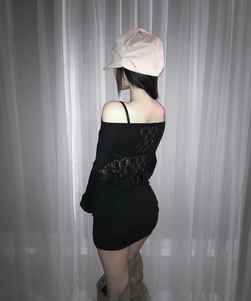 aly lace cross ops (3colors)
