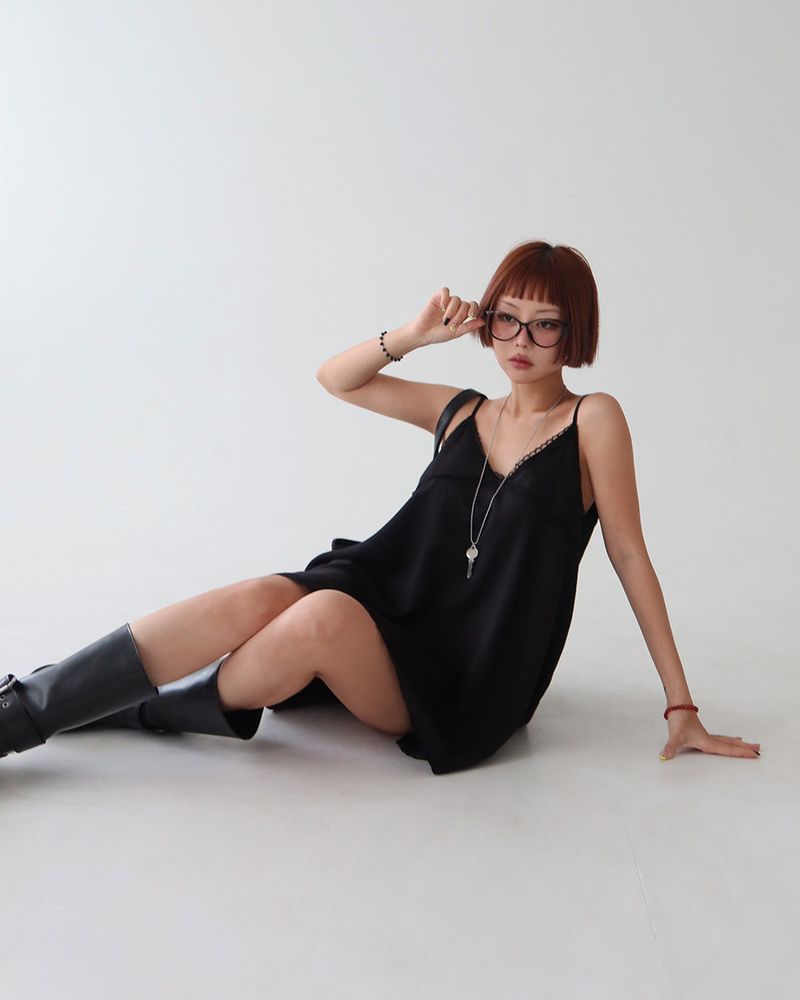 LABO Lace Bustier Long Blouse & Mini Dress