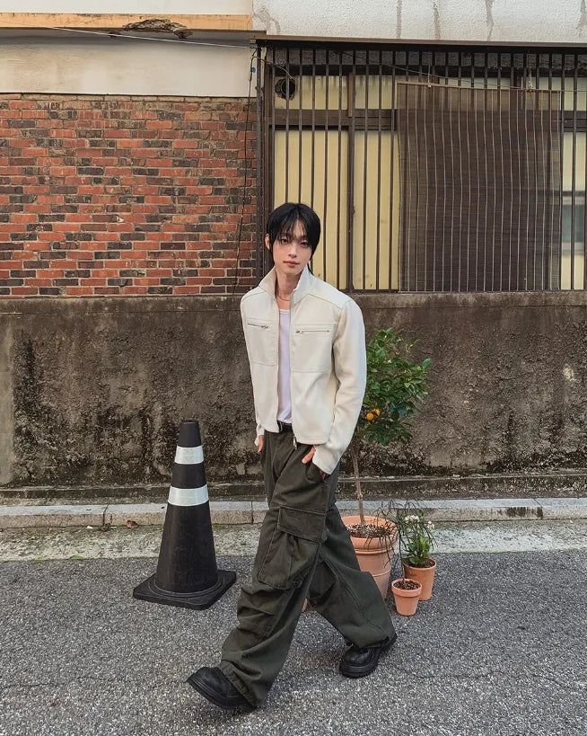 Paul Wide Cargo Cotton Pants