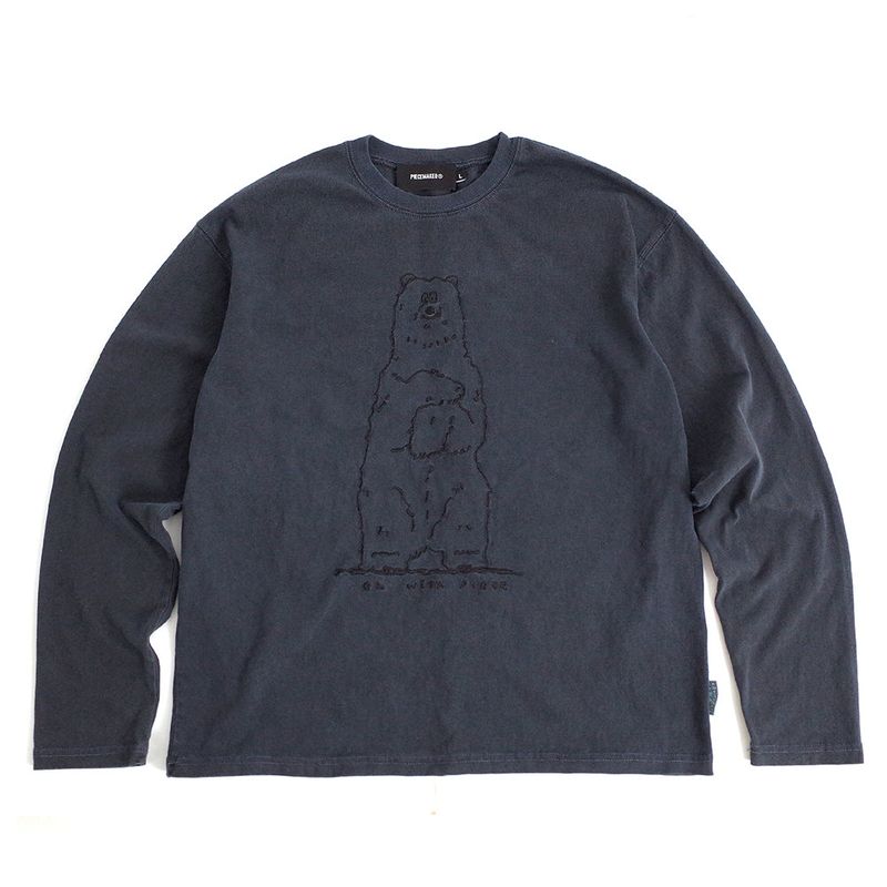 PIECEMAKER（ピースメーカー）の「[EZwithPIECE] PIG DYED POLAR BEAR LS (NAVY)（Tops）」