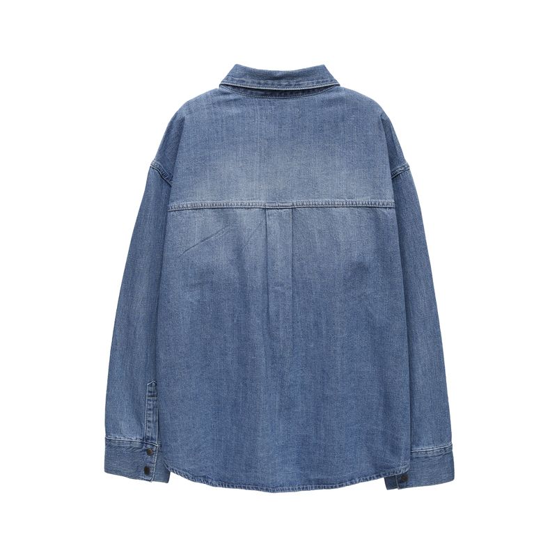 TYPO EMBROIDERY SHIRTS [DENIM]