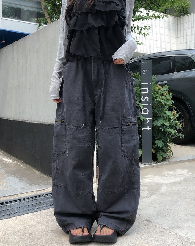 ULAN(ユレン)の「Lake Damage Wide Work Cargo Pants(Pants)」