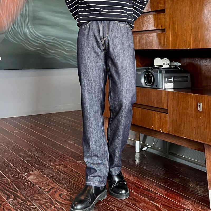 Non-fade Denim Regular Pants