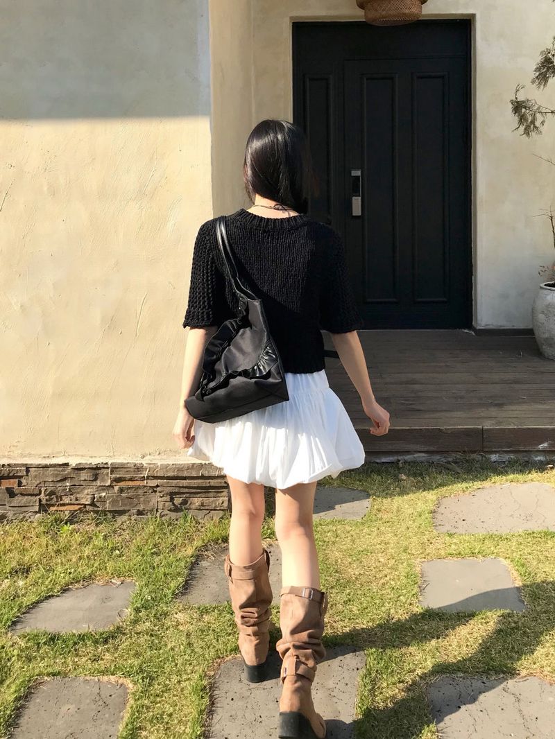 Reve Sand Loose Fit Mesh Half Knit