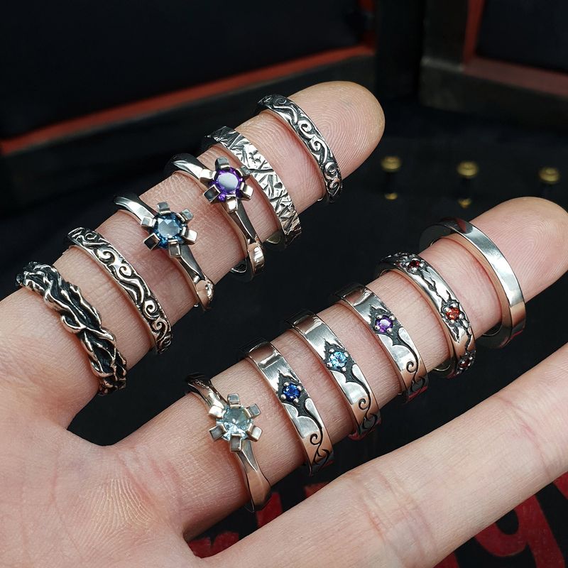 Rough3 silver ring