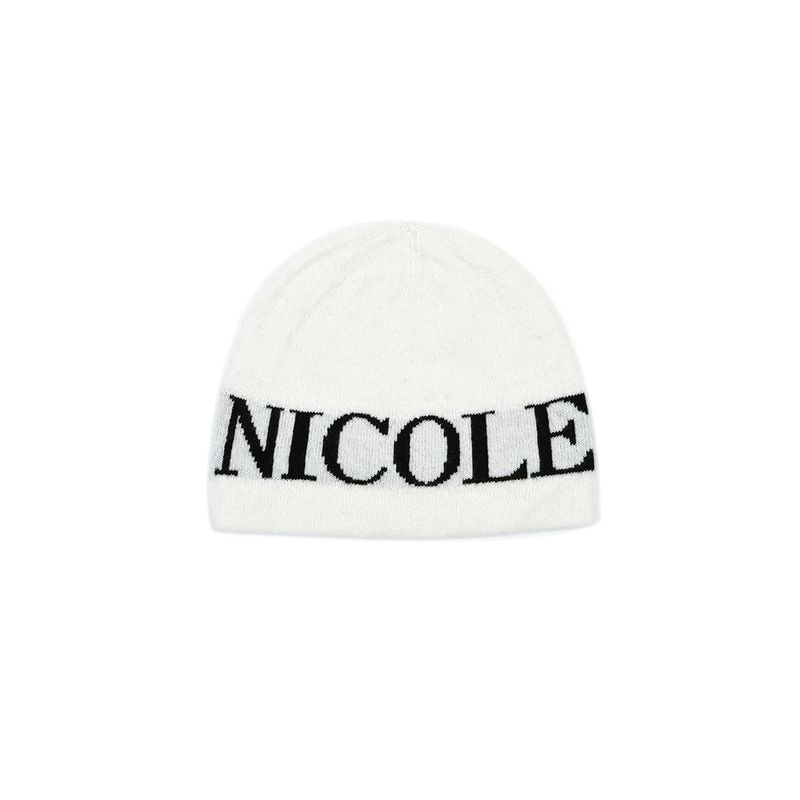 NICK&NICOLE(ニック&ニコール)の「カシミアレタリングジャクアードビーニー(帽子)」