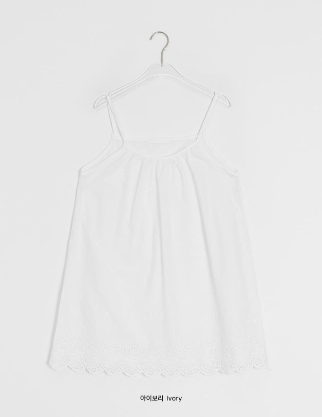Uhari Lace Shirring Bustier Sleeveless