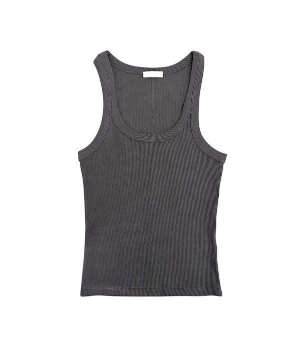 Rimb Minimal Ribbed Sleeveless Top