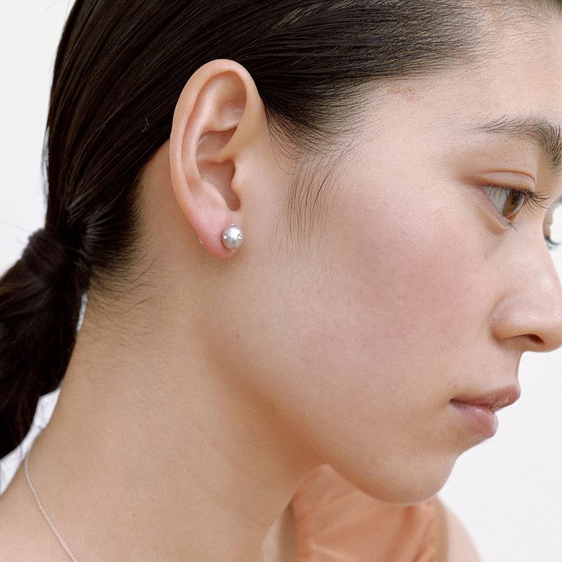 Polkadots Earrings, Silver