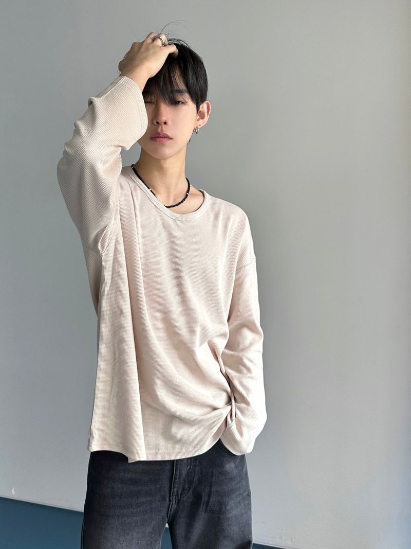 DISCERNMENT（ディサーンメント）の「Module Basic Waffle Uniqlo Long Sleeve 4C（Tops）」