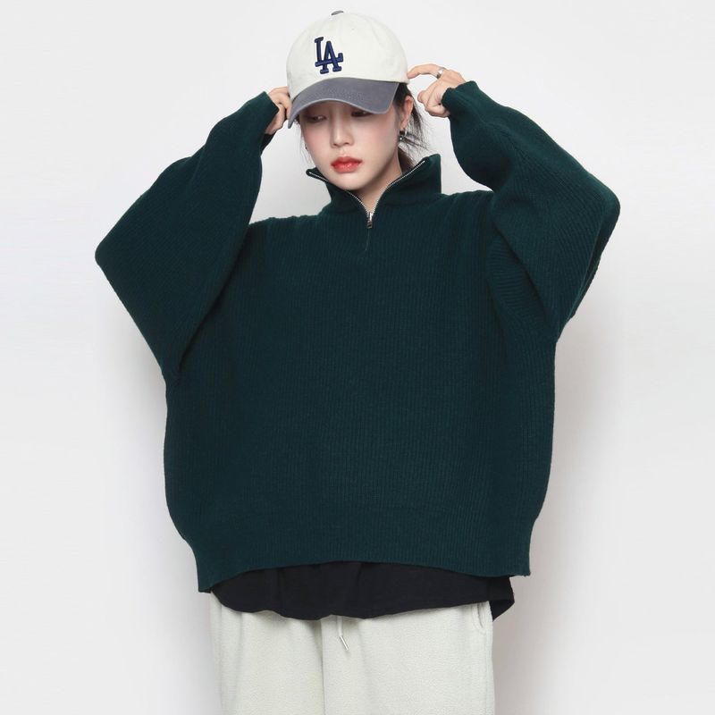 nutellike(ヌテールライク)の「lambswool knitwear half zip-up(Tops)」