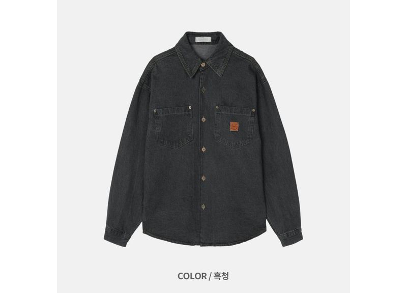 LMN Made Patch Two-Pocket Denim Shirt (3 colors)