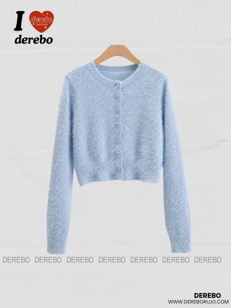 dereborujo（ドレボルゾー）の「[SALE] Fluffy cropped pastel cardigan（Tops）」