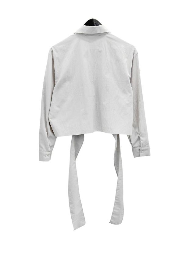 Robe Nylon Knot Crop Shirt