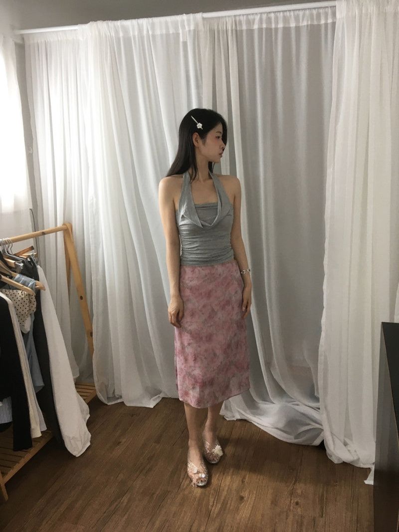 ロマンティックシフォンスカート