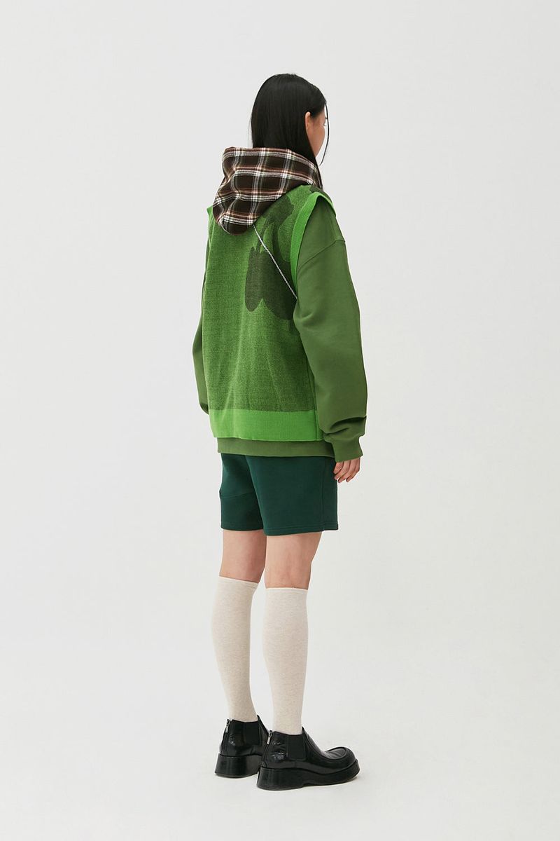 Reverse Bear Patch Shorts_Green