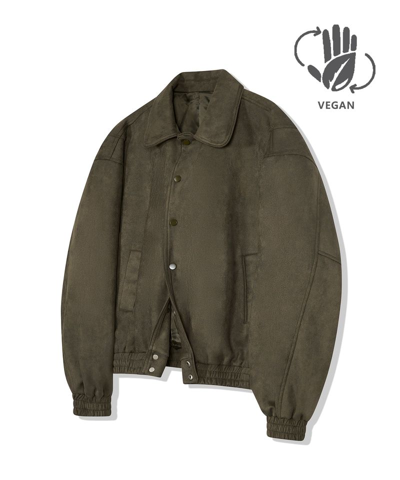standard error（スタンダードエラー）の「87-STAN031 [Vegan Suede] Voldest Stylish Line Varsity Suede Jacket Khaki（Jackets/Outerwear）」
