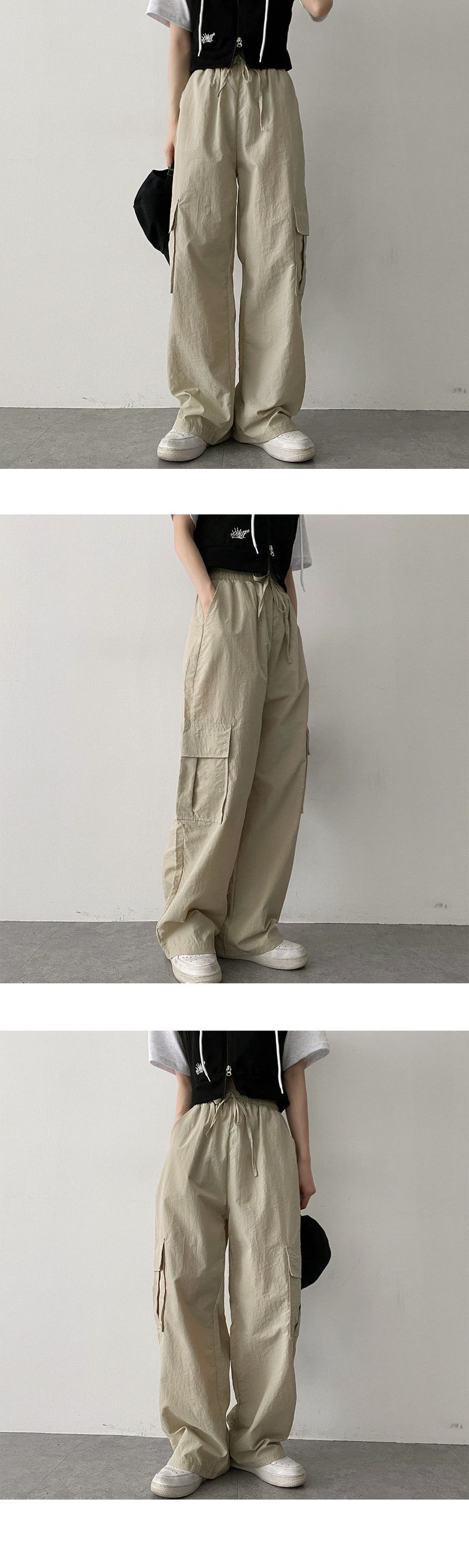 Kobe Bath Rock Nylon Cargo Wide Pants