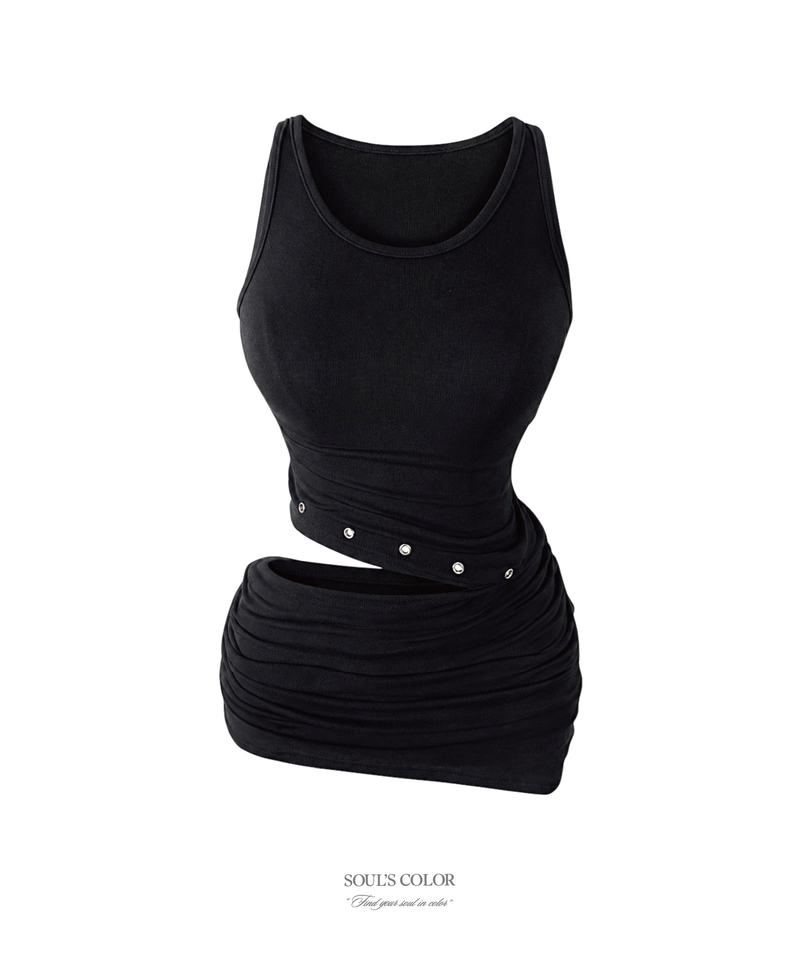 Urban eyelet cut-out top (2color)