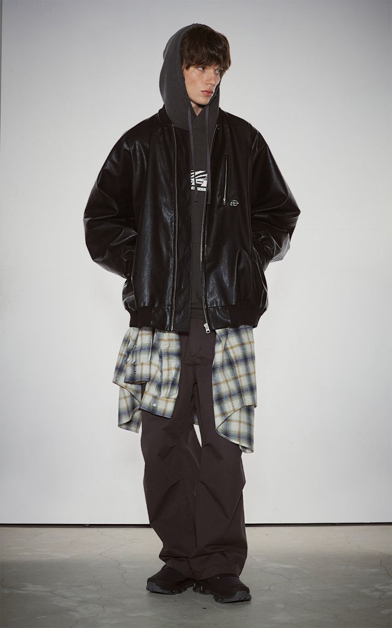 DIAGONAL CARGO PANTS_BROWN