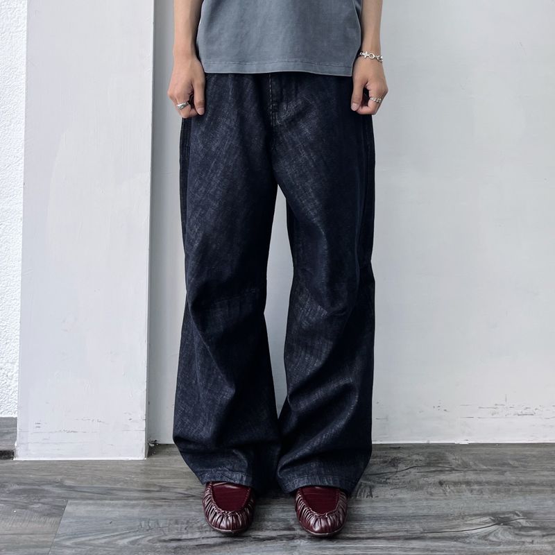 FADE MEET（フェードミート）の「Indigo Sculpted Wide Jeans（Pants）」