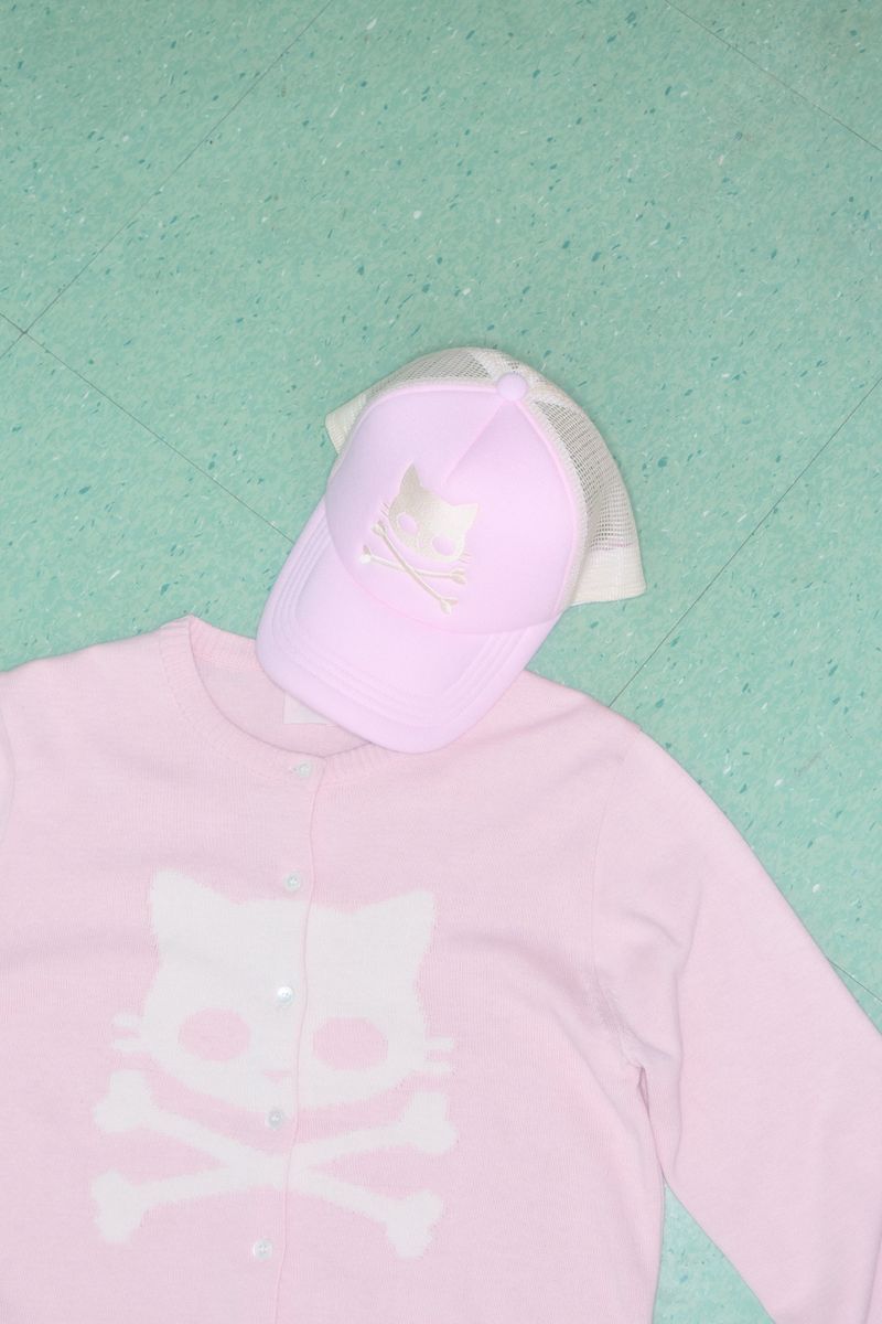KIRI SKULL TRUCKER CAP (PINK)