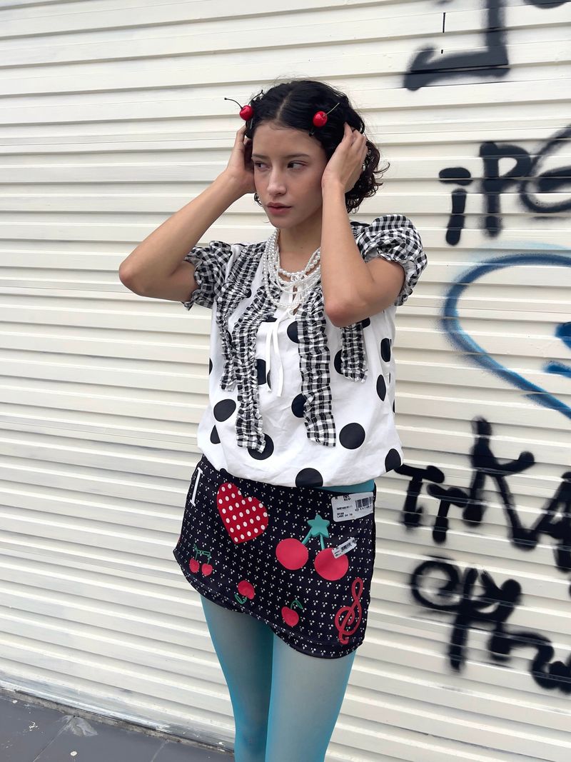 UnsocialNight（アンソーシャルナイト）の「UnsocialNight "I love cherry"summer printed short skirt pants（Skirts）」
