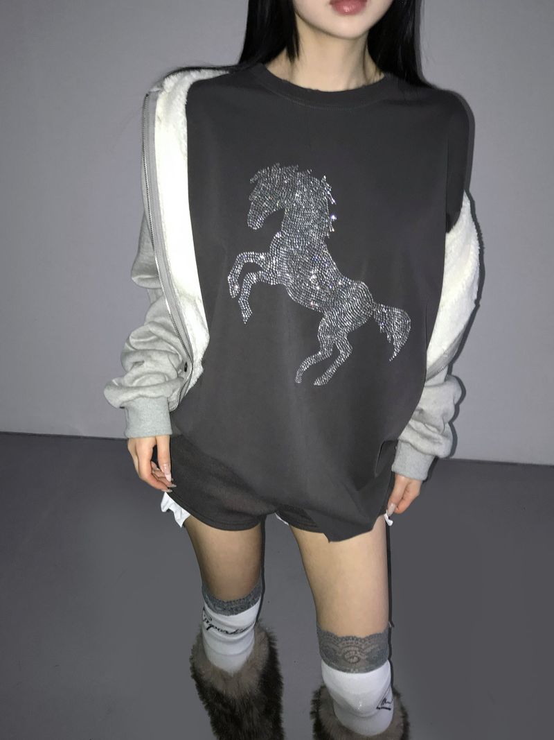 THEAIRTOWN（ザエアータウン）の「vintage horse loose t-shirts (3 color)（Tops）」