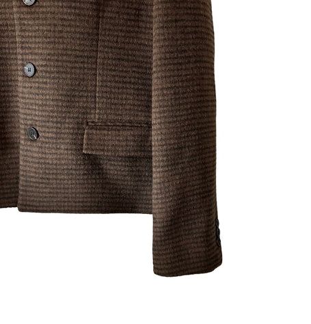 Objet Wool Check Round Jacket