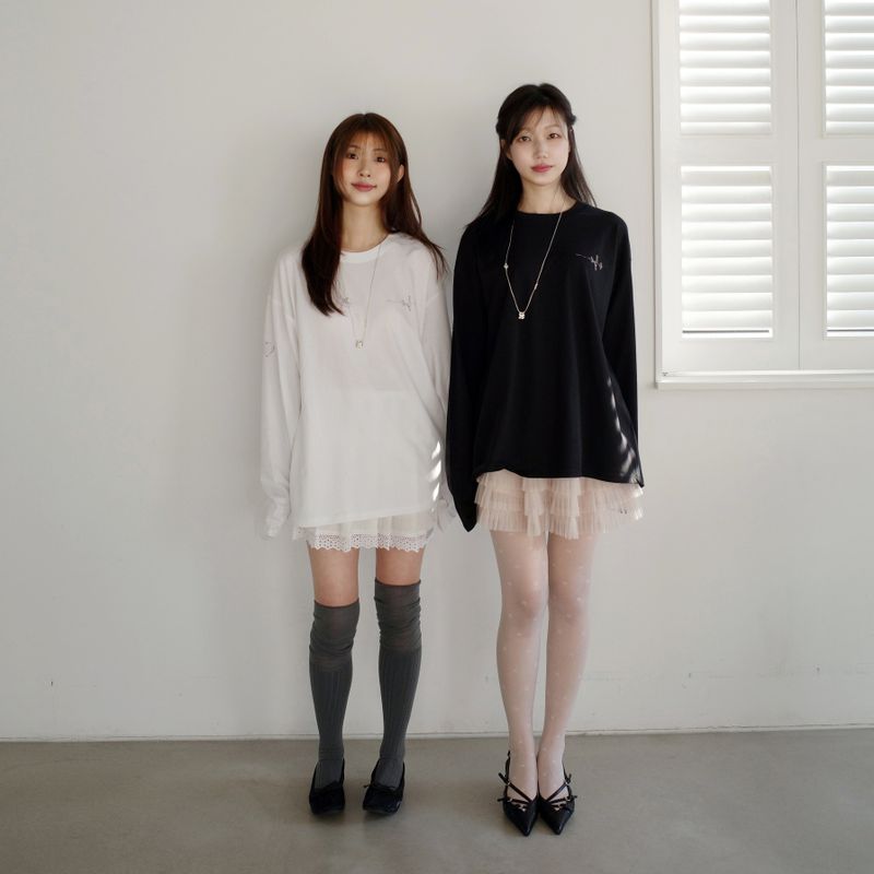 Garden long sleeve T (black)