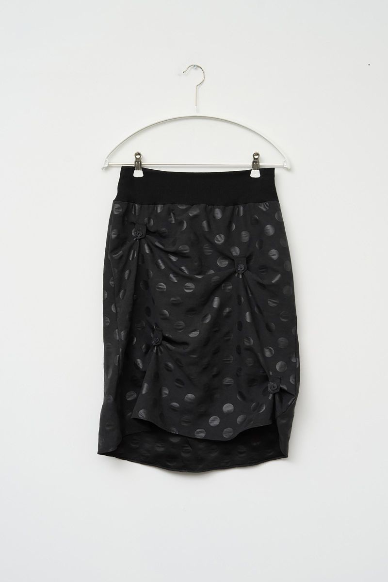 (W) Oshi Button Dot Skirt
