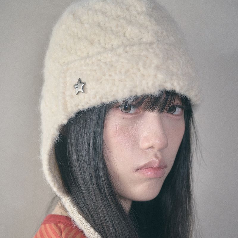 handmade crochet trooper hat cream