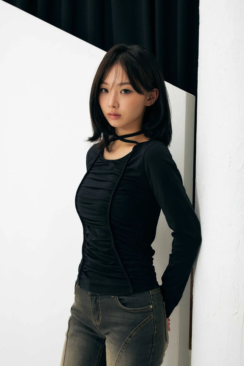 ARIKIM（アリキム）の「LISE SHIRRING TOP / BLACK（Tops）」