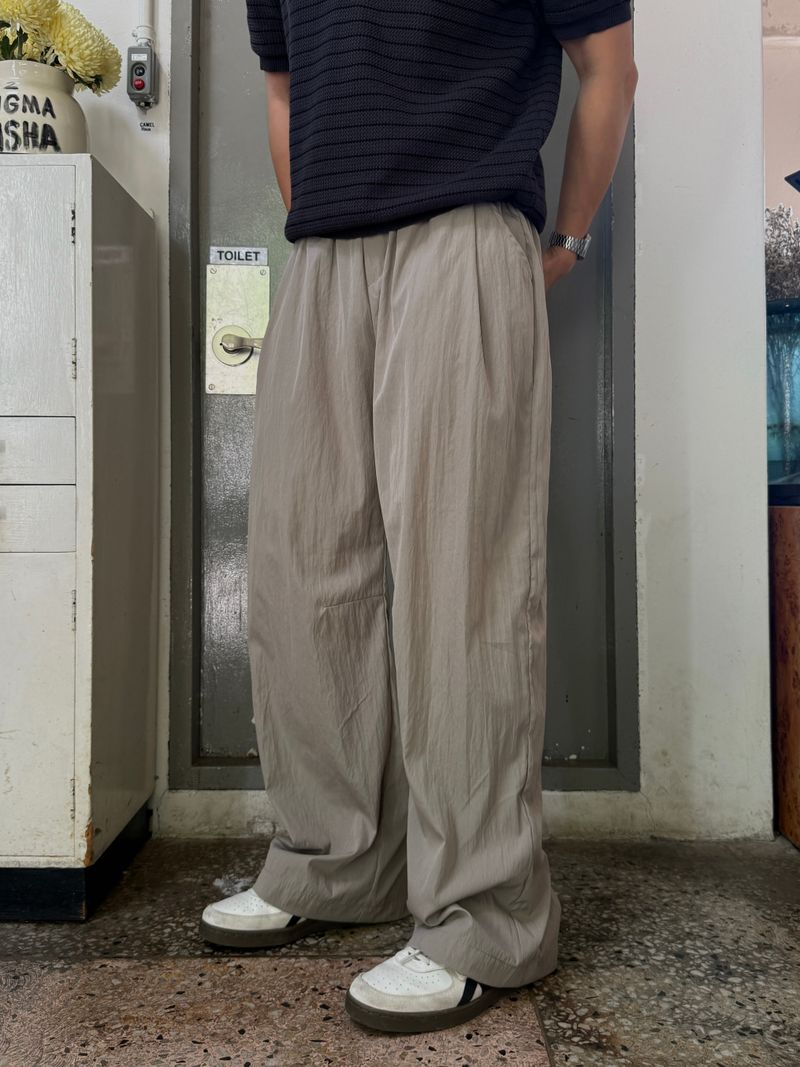 Rod nylon wide pants
