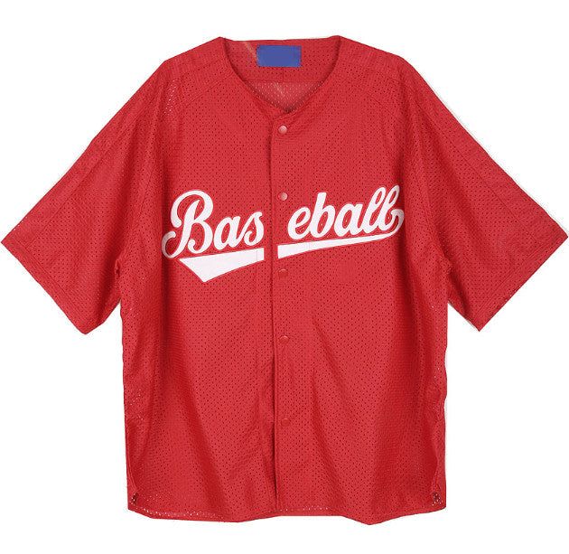 メッシュベースボールシャツ