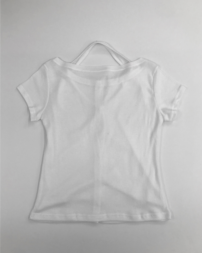 Dual-layer button T-shirt (4color)