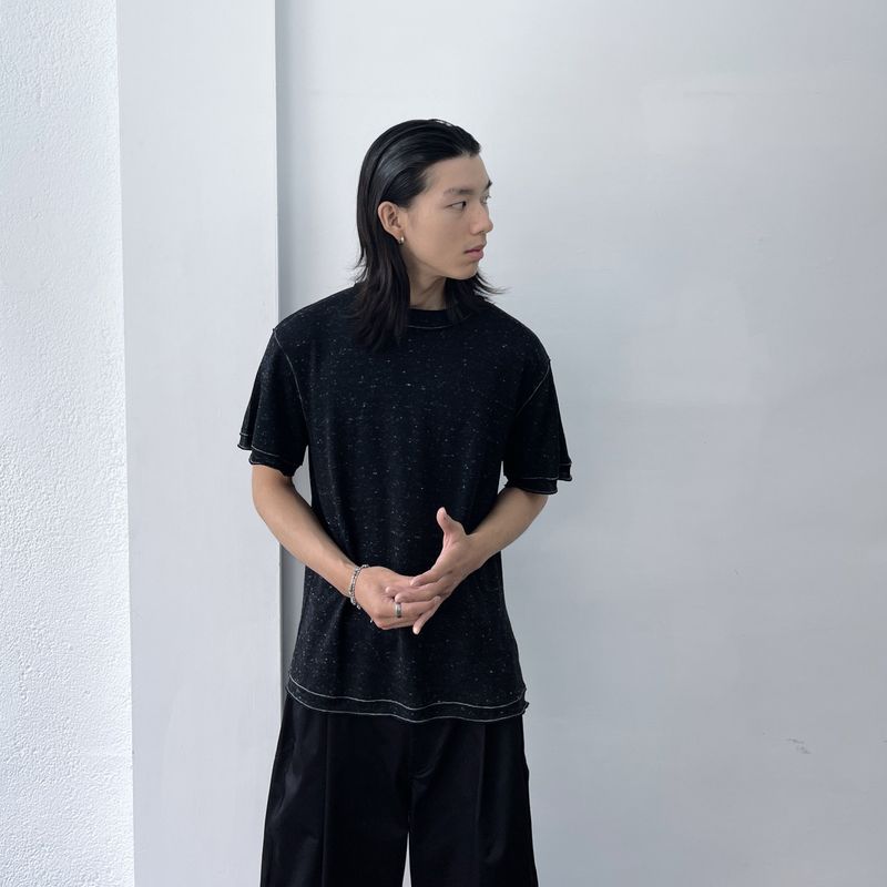 Speckled Reverse Seam Tee