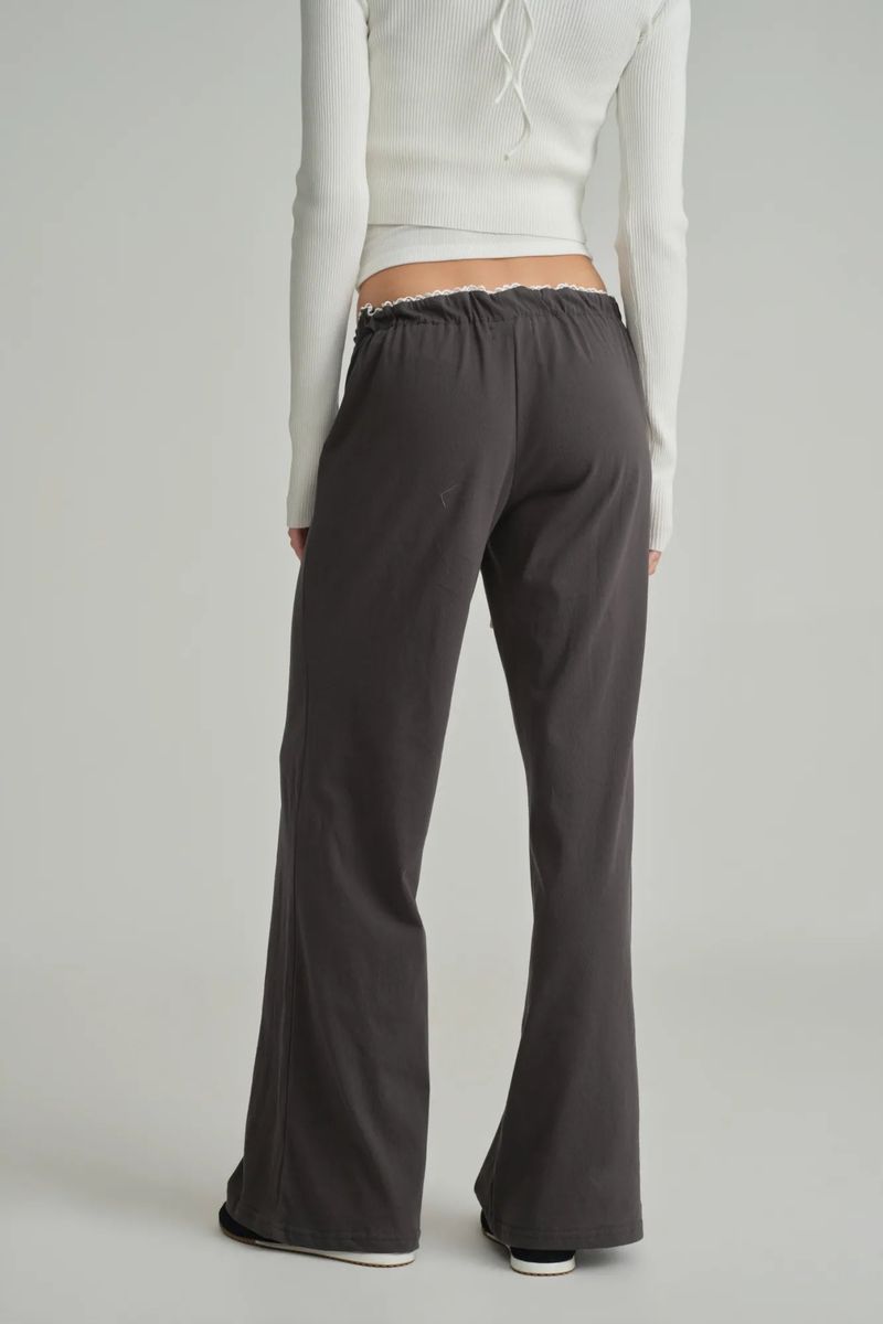 Ivy lace-up pants, Charcoal
