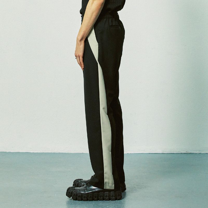 wide fit pintuck biker slacks