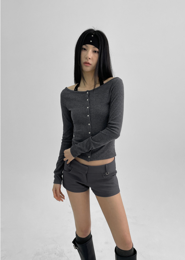 BLACKUP（ブラックアップ）の「[MADE] Medi Stud Boat Neck Cardigan（Tops）」