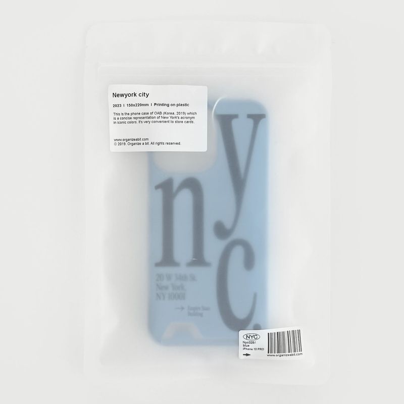 NYC phone case blue (card)