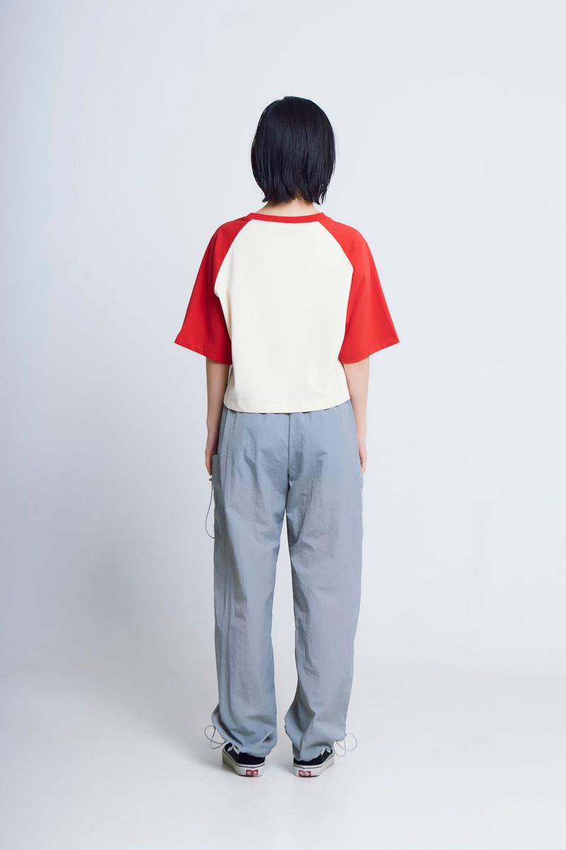 circle print raglan ½T-shirts_red/ivory