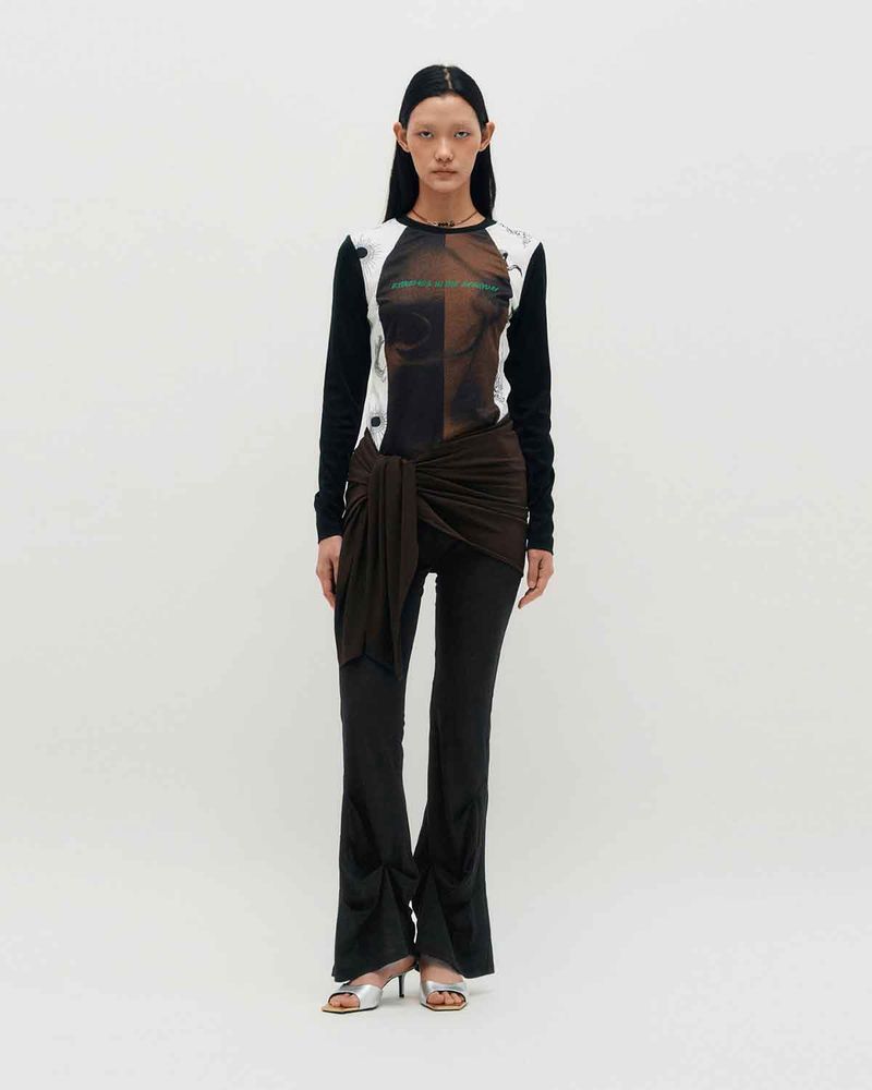 KIMZISU（キムジス）の「Sheer Layering Pants _ BLACK（Pants）」